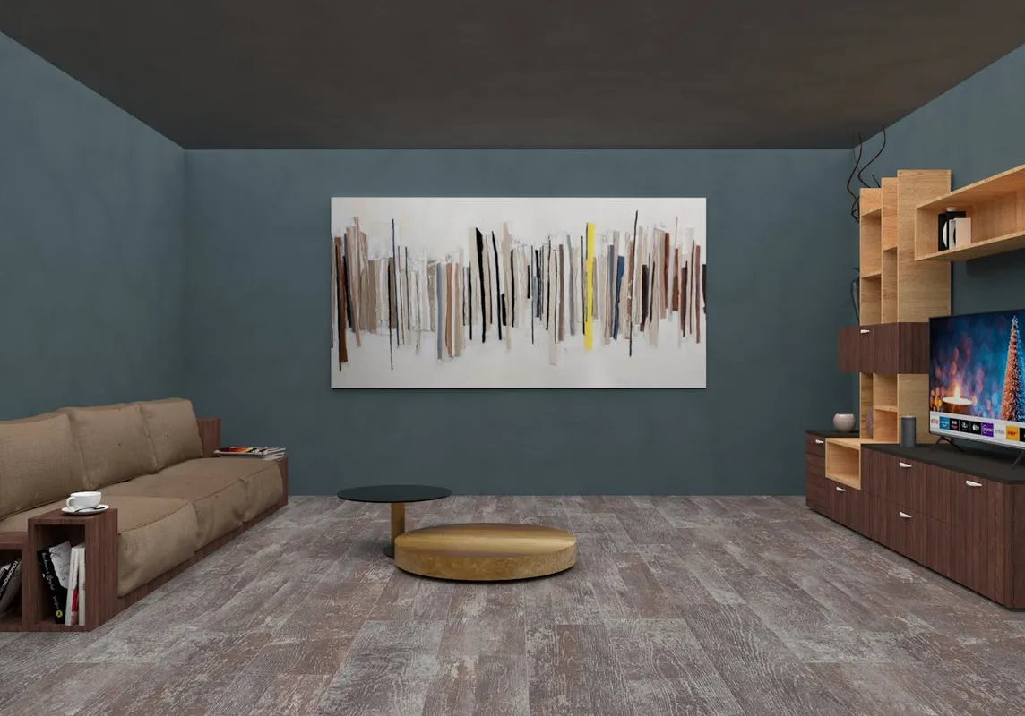 The same room refreshed — clean walls, crisp trim, a warm finish.